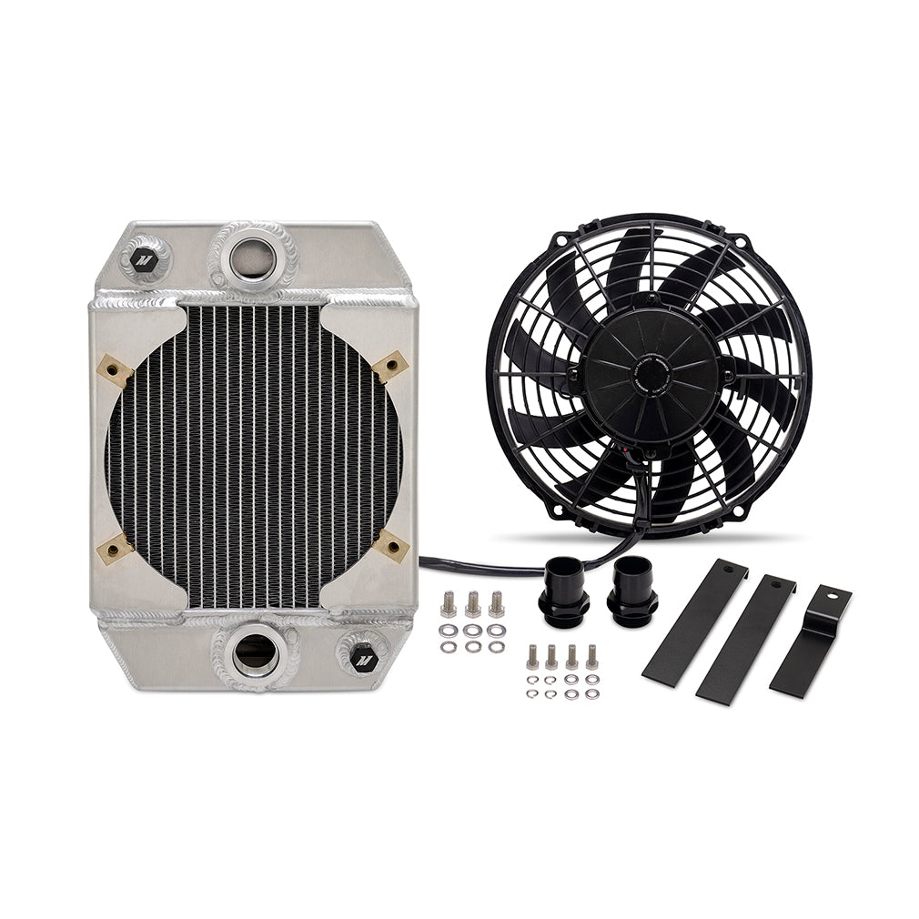 Universal Drag Race Performance Aluminum Radiator, Natural - image 2