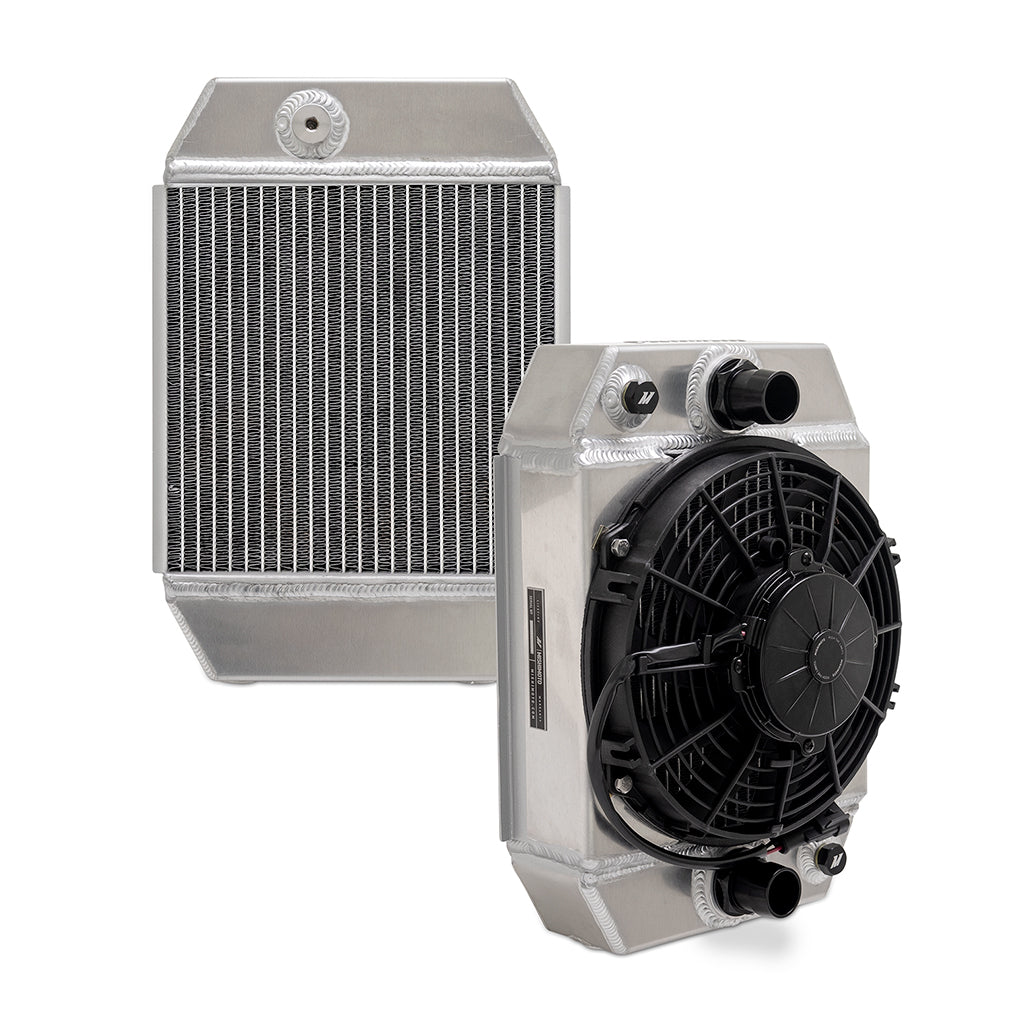 Universal Drag Race Performance Aluminum Radiator, Natural - image 3