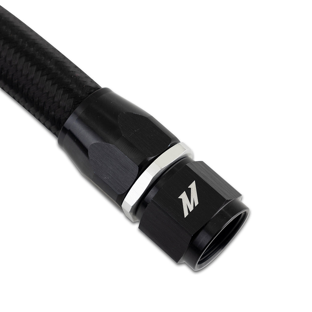 5ft SS Braided Hose with -10AN Straight/90 Fittings, Black - image 3