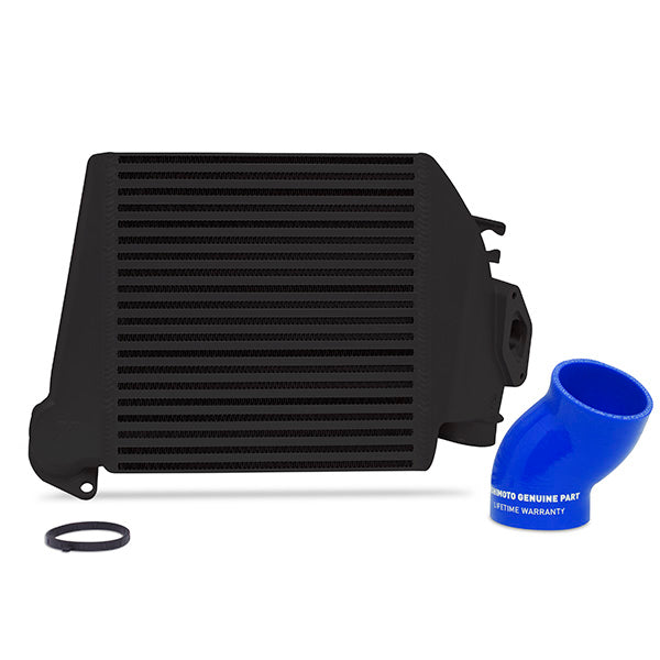 Subaru WRX Top Mount Intercooler Kit, 2008-2014, Black w/ Blue Hose - image 2