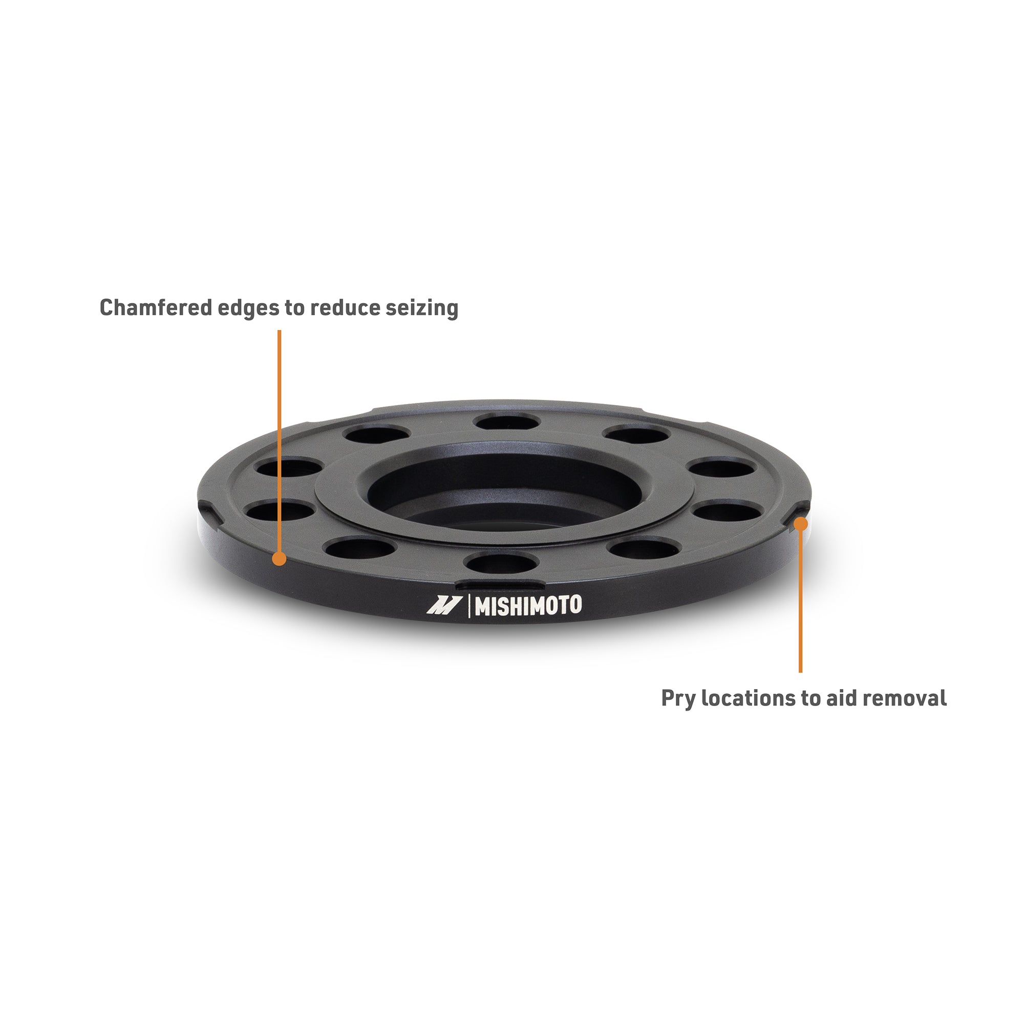 Mishimoto Wheel Spacers, 5x120, 72.6, 10, M14, Black - image 2