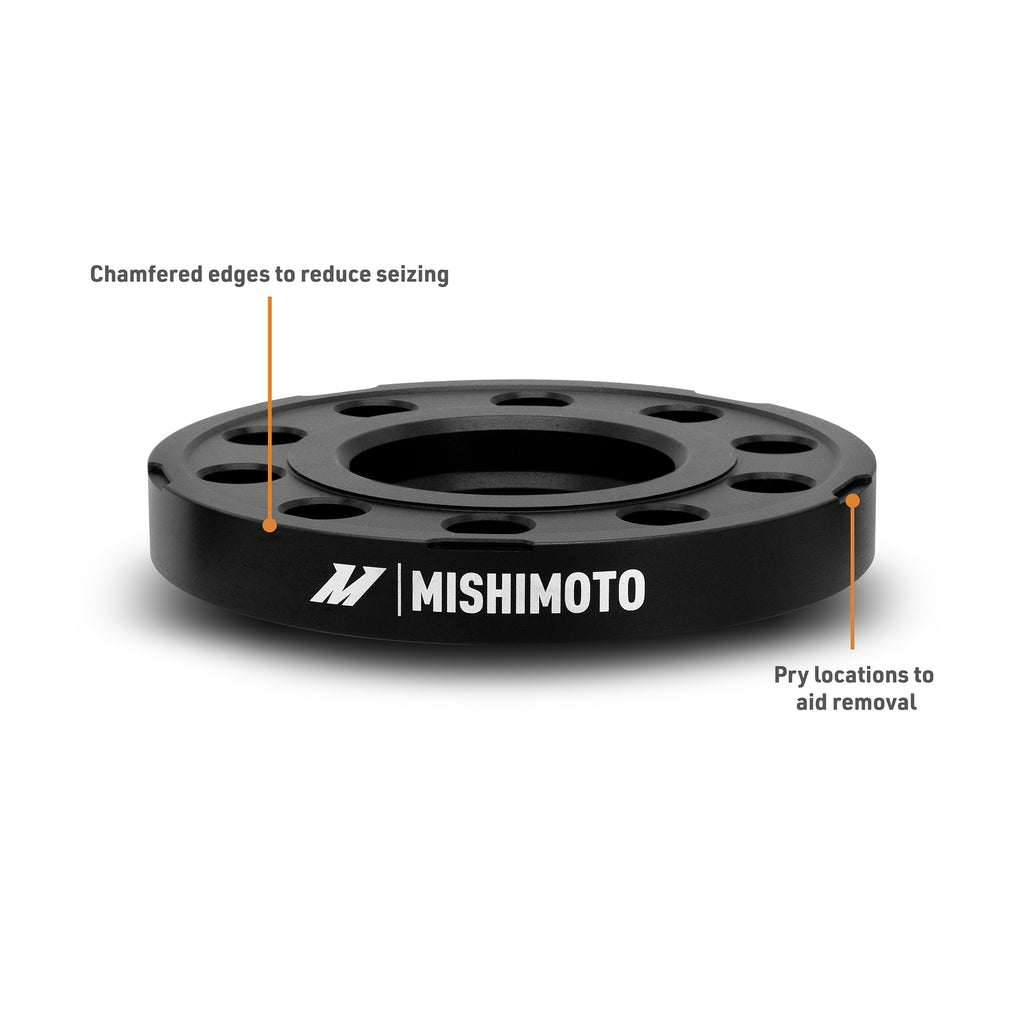 Mishimoto Wheel Spacers, 5x112, 66.5, 15, M14, Black - image 2